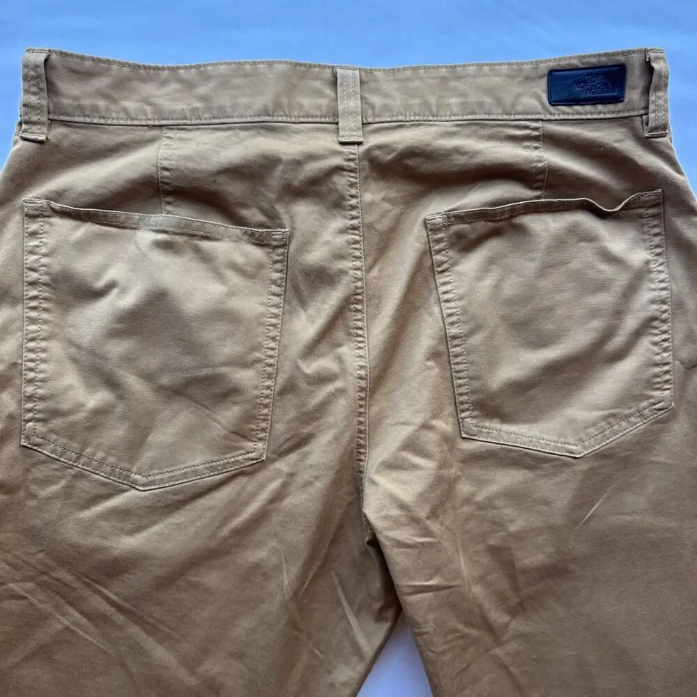 The North Face Pants Mens 34 Tan Chino Flat Front Straight Leg Hiking